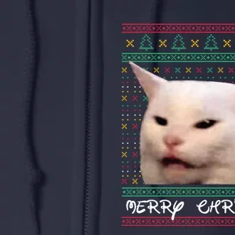 Merry Christmas With Happy Cat Full Zip Hoodie