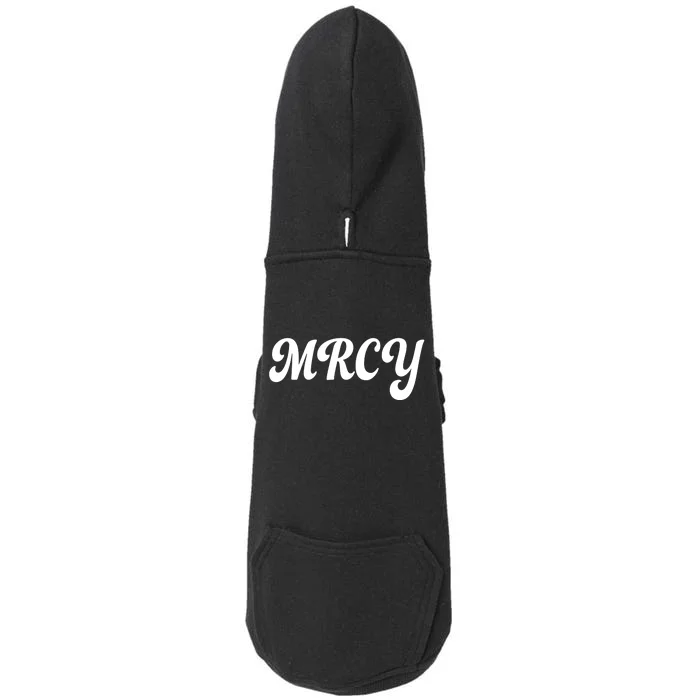 MRCY Christian Worship Shortened Word Doggie 3-End Fleece Hoodie