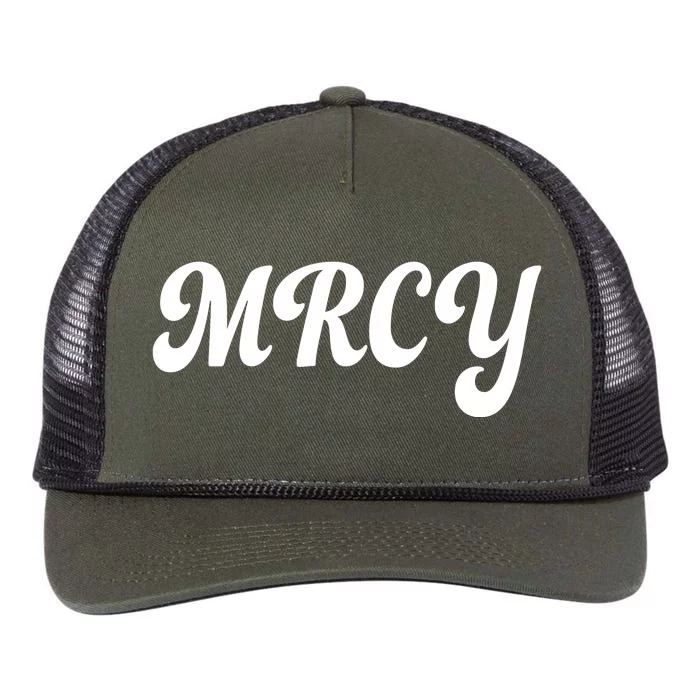 MRCY Christian Worship Shortened Word Retro Rope Trucker Hat Cap