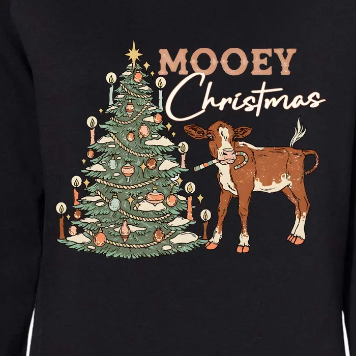 Mooey Christmas Western Christmas Holiday Season Womens California Wash Sweatshirt