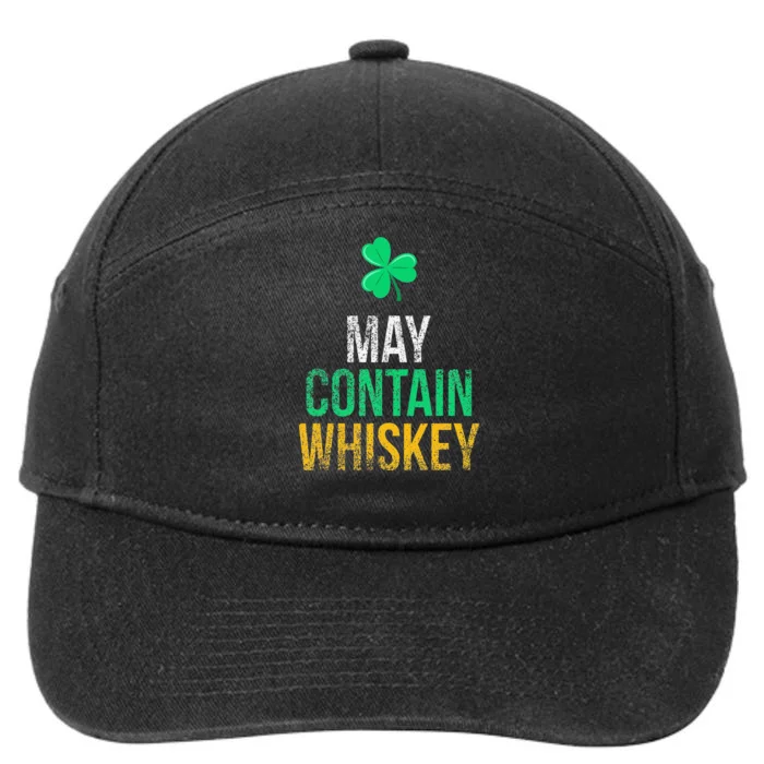 May Contain Whiskey Funny Irish St. Patrick's Day 7-Panel Snapback Hat