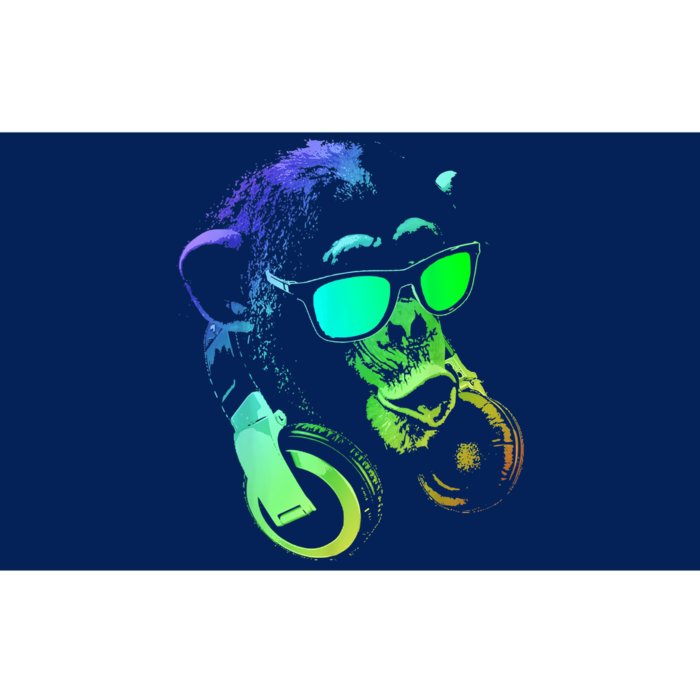 Monkey Chimp With Sunglasses And Headphones Bumper Sticker