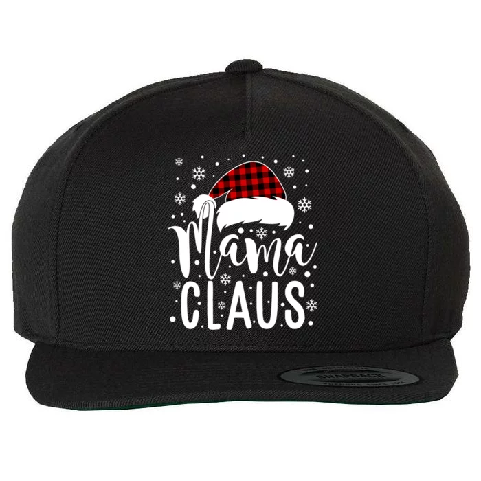 Mama Claus With Santa Hat Great Gift Mom Mama Mommy Christmas Funny Cool Gift Wool Snapback Cap