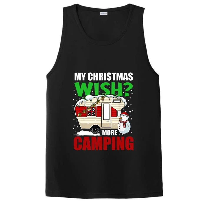 My Christmas Wish More Camping Pajama Cool Gift Performance Tank