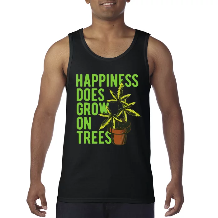 Marijuana Cannabis Weed Growing Grower trees Tank Top