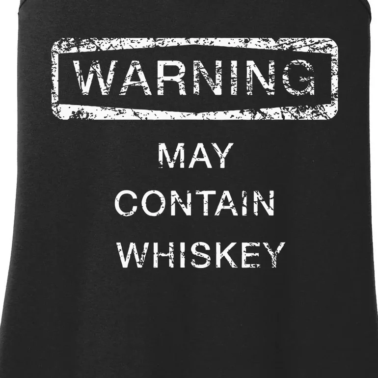 May Contain Whiskey Funny Cute Gift Ladies Essential Tank