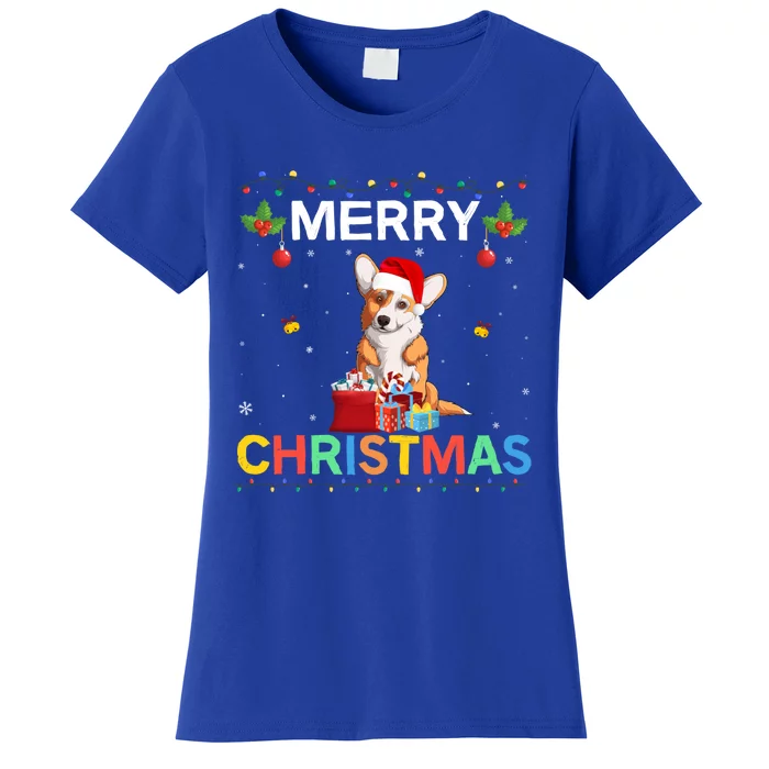 Merry Christmas Welsh Corgi Lovers Group Xmas Holiday Party Cute Gift Women's T-Shirt