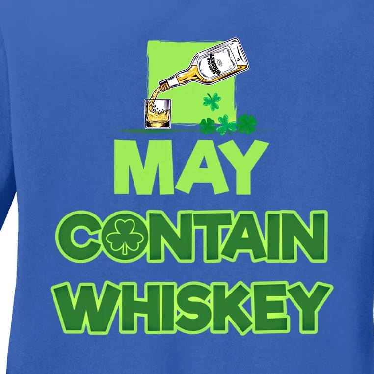 May Contain Whiskey Irish Pub Whiskey Whisky Ing Team Great Gift Ladies Long Sleeve Shirt