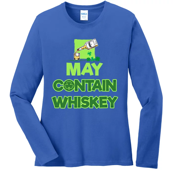 May Contain Whiskey Irish Pub Whiskey Whisky Ing Team Great Gift Ladies Long Sleeve Shirt