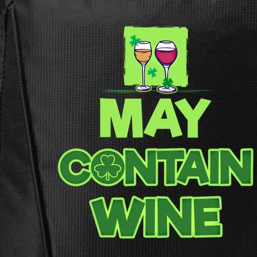 May Contain Wine Irish Pub Beer Ing Team St Paddy Pat Gift City Backpack