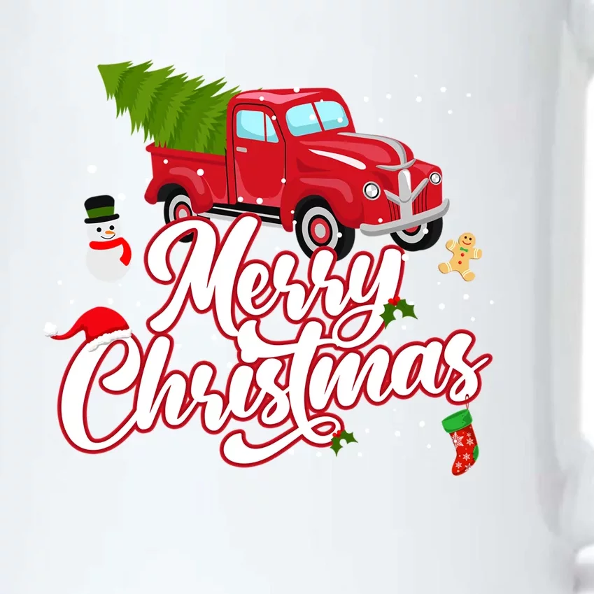 Merry Christmas With Truck Gift Black Color Changing Mug