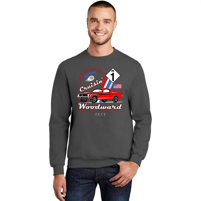 M1 Cruisin Woodward Motown The Town That Put The World On Wheels Tall Sweatshirt