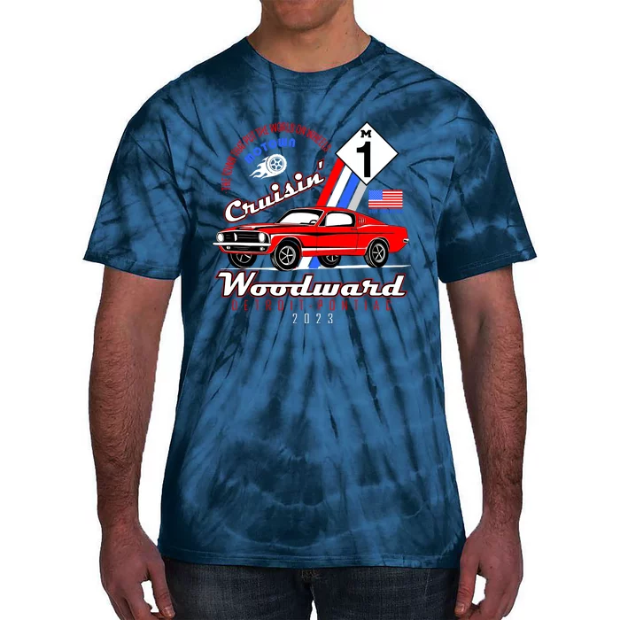 M1 Cruisin Woodward Motown The Town That Put The World On Wheels Tie-Dye T-Shirt