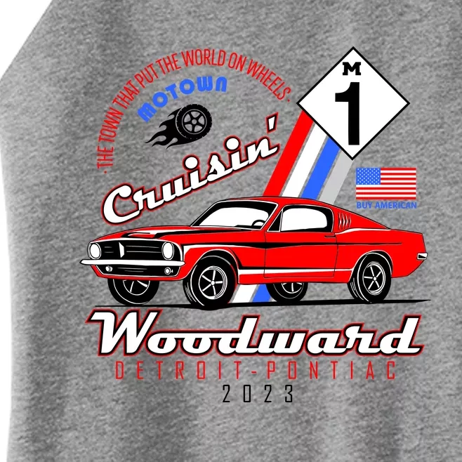 M1 Cruisin Woodward Motown The Town That Put The World On Wheels Women’s Perfect Tri Rocker Tank