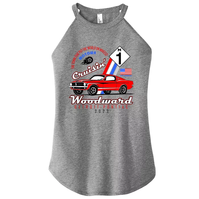 M1 Cruisin Woodward Motown The Town That Put The World On Wheels Women’s Perfect Tri Rocker Tank