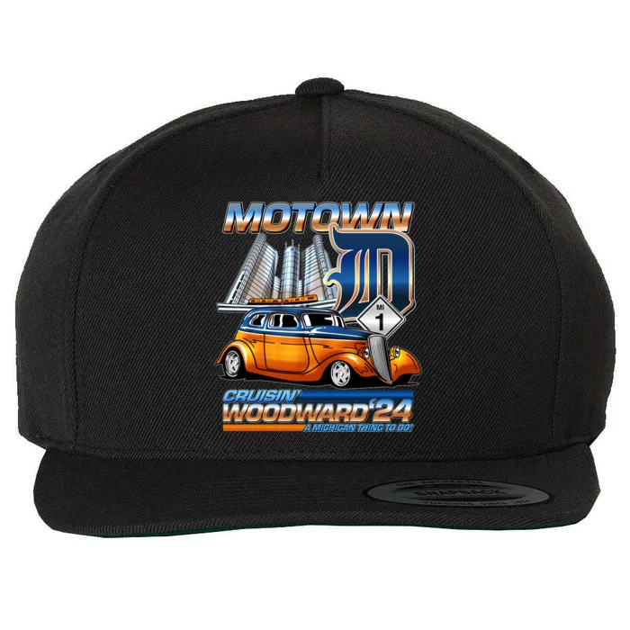 Motown Cruisin Woodward 2024 Wool Snapback Cap