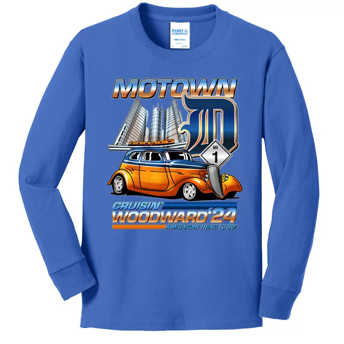 Motown Cruisin Woodward 2024 Kids Long Sleeve Shirt