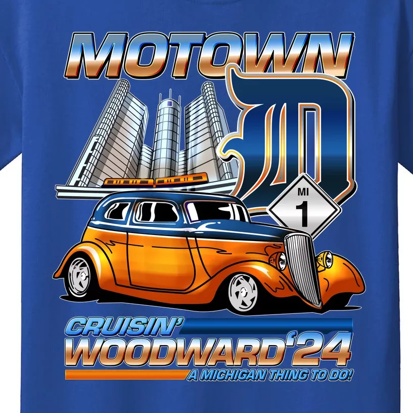 Motown Cruisin Woodward 2024 Kids T-Shirt