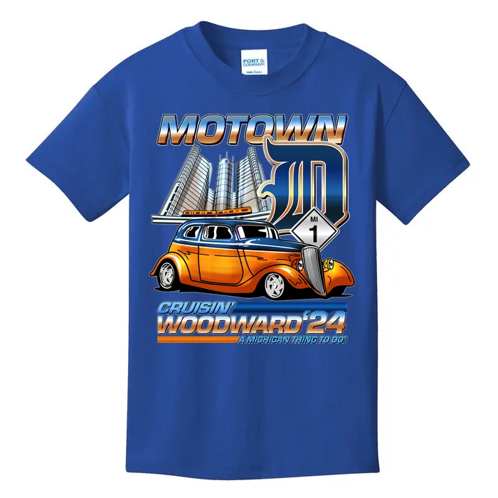 Motown Cruisin Woodward 2024 Kids T-Shirt