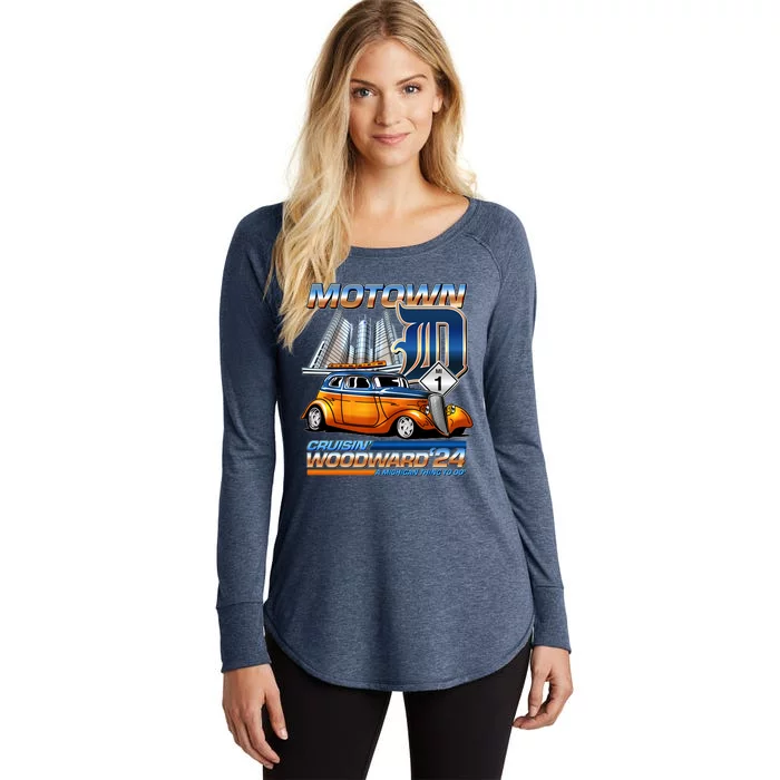 Motown Cruisin Woodward 2024 Women's Perfect Tri Tunic Long Sleeve Shirt