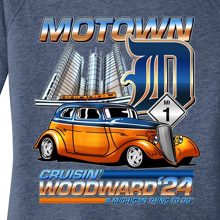 Motown Cruisin Woodward 2024 Women's Perfect Tri Tunic Long Sleeve Shirt