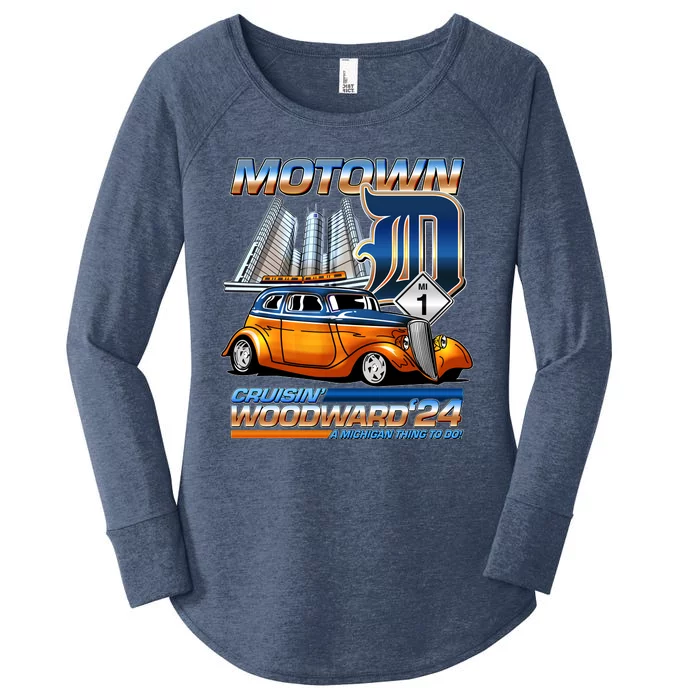 Motown Cruisin Woodward 2024 Women's Perfect Tri Tunic Long Sleeve Shirt