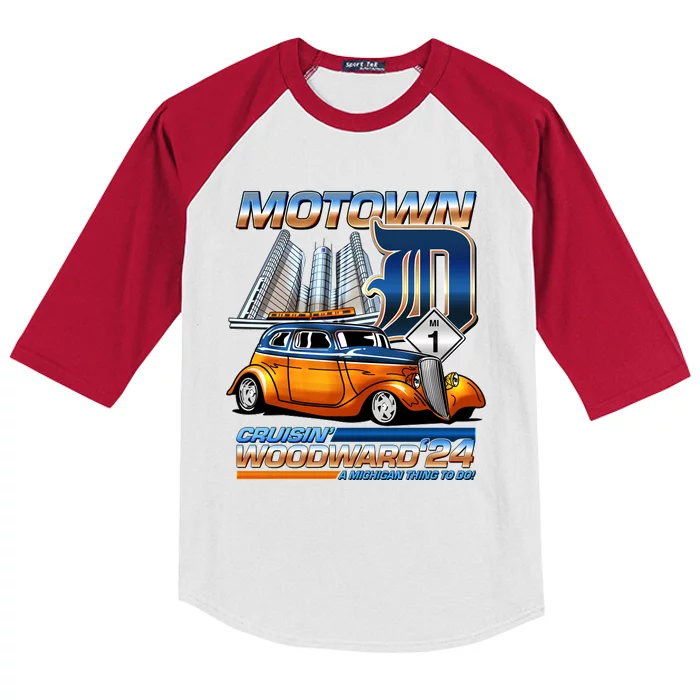 Motown Cruisin Woodward 2024 Kids Colorblock Raglan Jersey