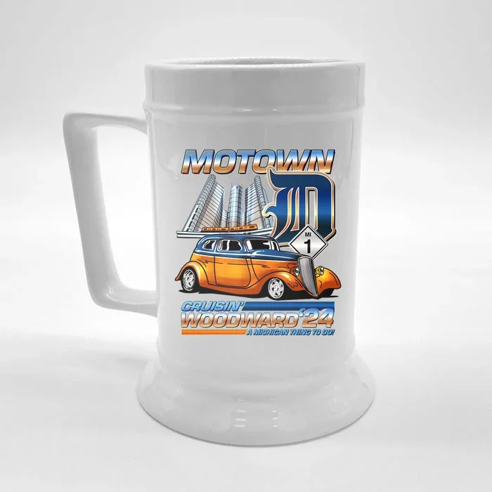 Motown Cruisin Woodward 2024 Front & Back Beer Stein