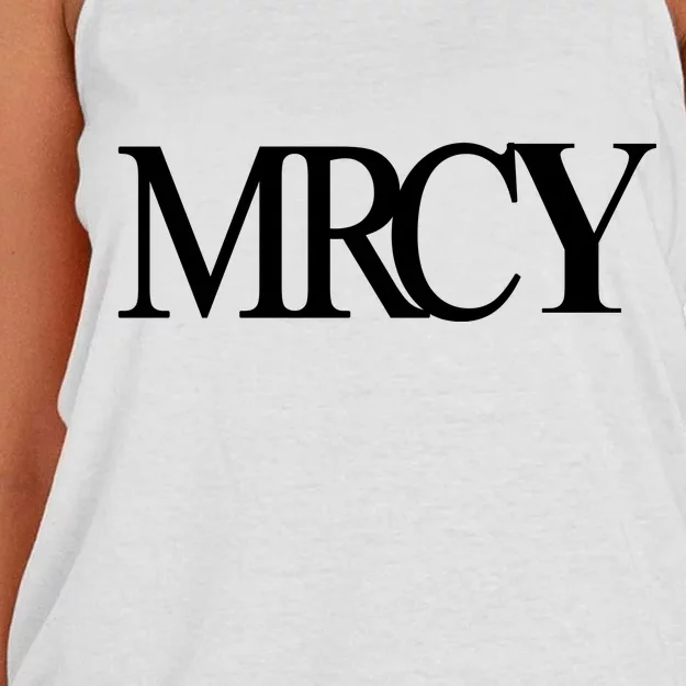 Mercy Christian Worship Words Of Faith Women's Knotted Racerback Tank