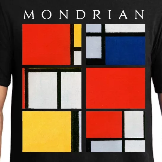 Mondrian Composition With Red Yellow Blue & Black (1921) Pajama Set