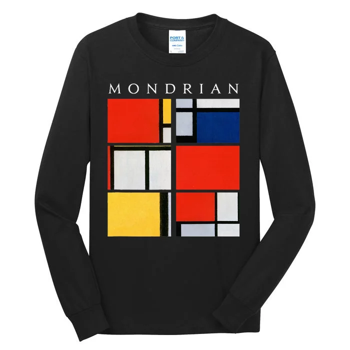 Mondrian Composition With Red Yellow Blue & Black (1921) Tall Long Sleeve T-Shirt