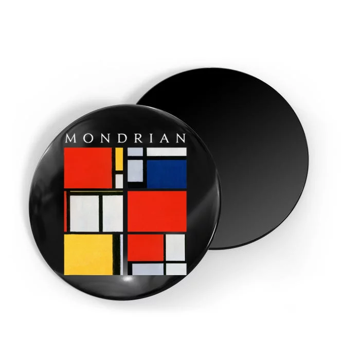 Mondrian Composition With Red Yellow Blue & Black (1921) Magnet