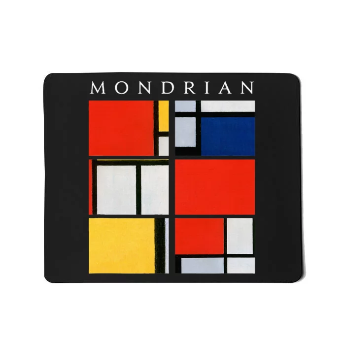 Mondrian Composition With Red Yellow Blue & Black (1921) Mousepad