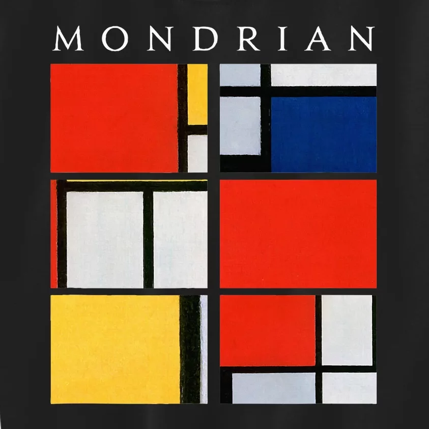 Mondrian Composition With Red Yellow Blue & Black (1921) Kids Sweatshirt