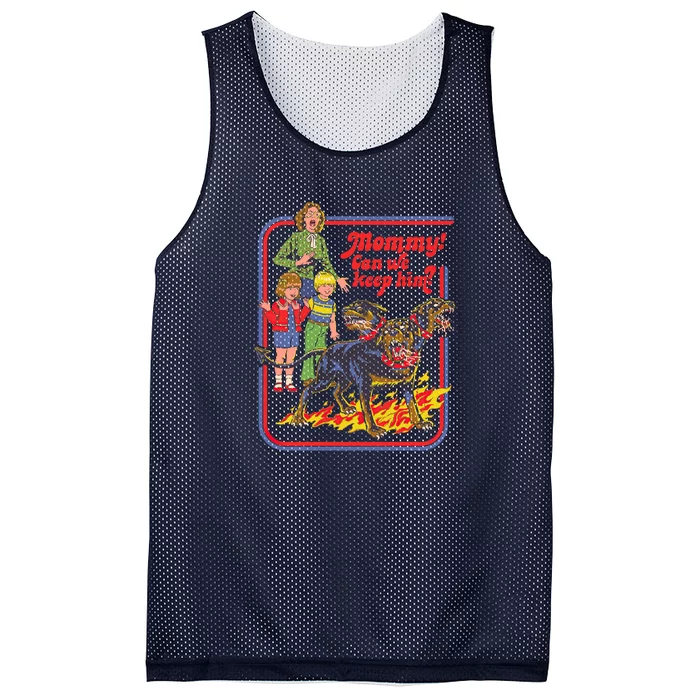 Mommy Can We Keep Him Mesh Reversible Basketball Jersey Tank