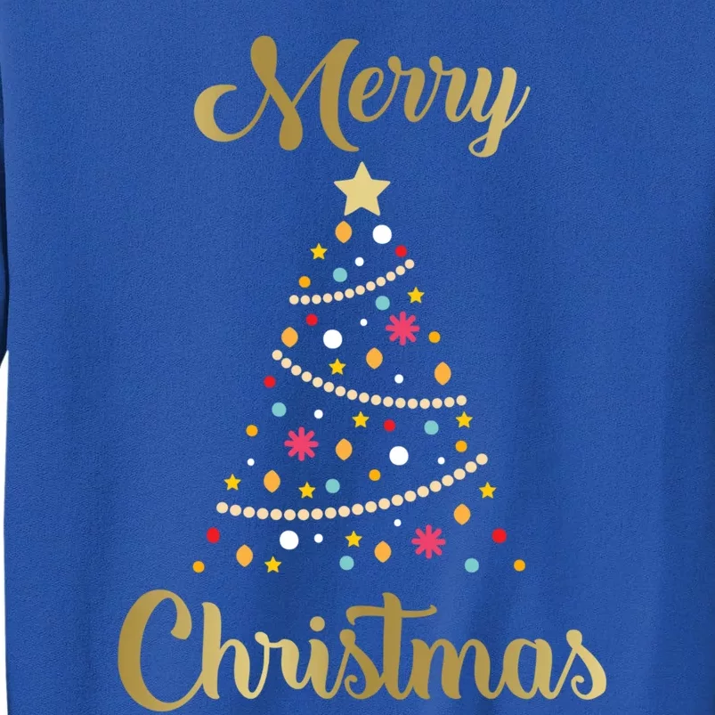 Merry Christmas With Xmas Tree And Lights For Holiday Season Gift Sweatshirt