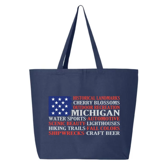 Michigan Characteristic Words 25L Jumbo Tote