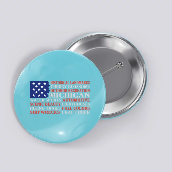 Michigan Characteristic Words Button