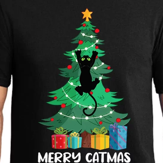 Merry Catmas Xmas Cat Christmas Pajama Set