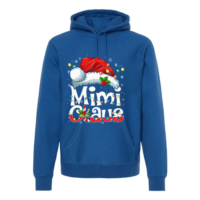 Mimi Claus Xmas Santa Matching Family Christmas Pajamas Premium Hoodie