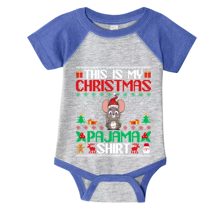 Mouse Christmas Xmas Pajama Gift Santa Hat Mouse Gift Infant Baby Jersey Bodysuit