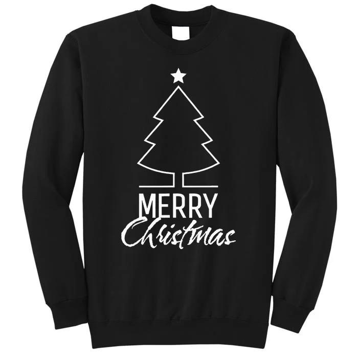 Merry Christmas Xmas Tree Tall Sweatshirt