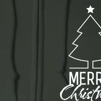 Merry Christmas Xmas Tree Full Zip Hoodie