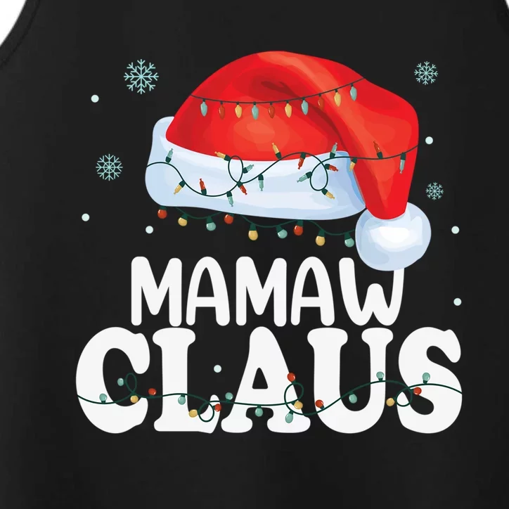 Mamaw Claus Xmas Family Matching Funny Grandma Christmas Meaningful Gift Performance Tank