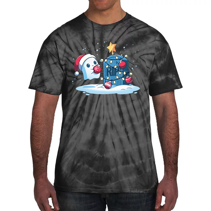 Merry Cryptmas XMas Booo Cryptmas Scary Tie-Dye T-Shirt