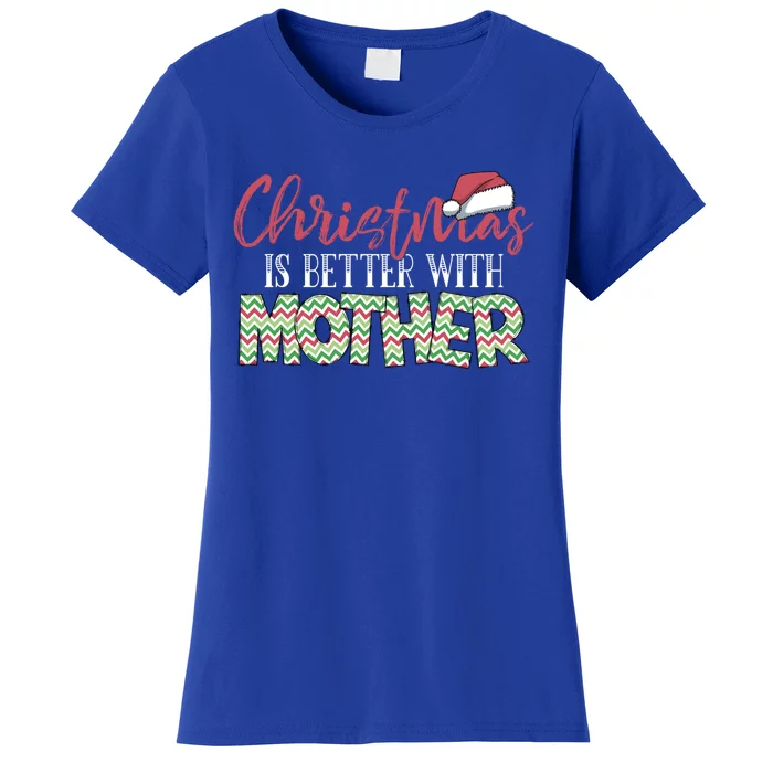 Mom Christmas Xmas Day Santa Mama Happy Holidays Mommy Funny Gift Women's T-Shirt