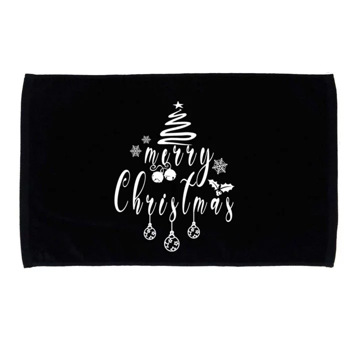 Merry Christmas Xmas Holiday Microfiber Hand Towel