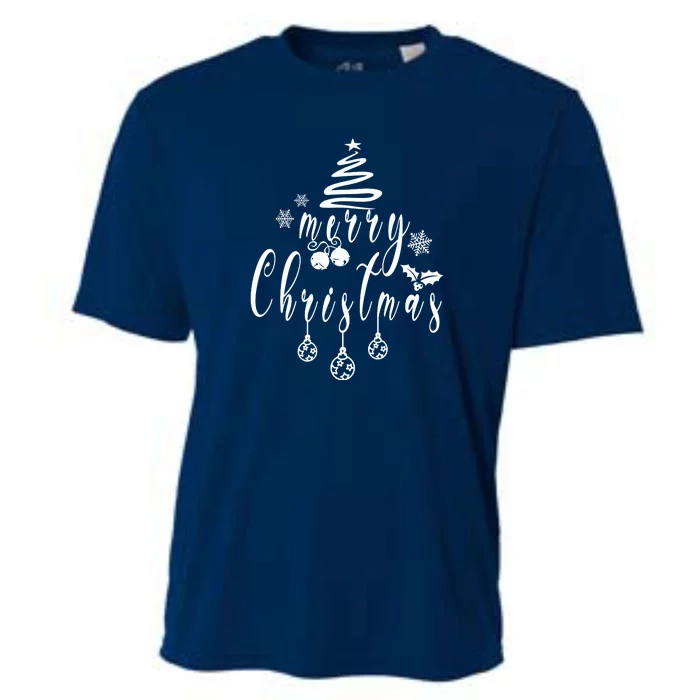 Merry Christmas Xmas Holiday Cooling Performance Crew T-Shirt