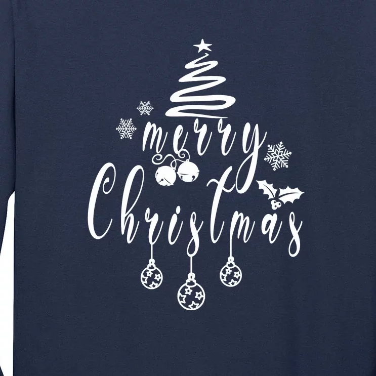 Merry Christmas Xmas Holiday Tall Long Sleeve T-Shirt