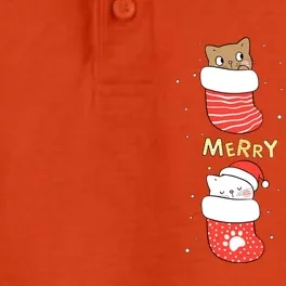 Merry Catmas Xmas Novelty Cat Lover Santa Stocking Meowy Gift Dry Zone Grid Performance Polo